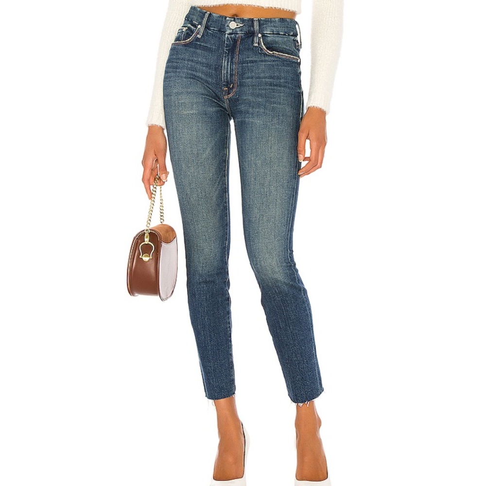 MOTHER the looker ankle fray jeans in gutterpunk - Picture 1 of 13